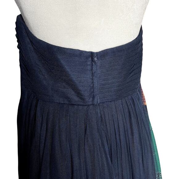 Jenny Yoo Annabelle Convertible Navy Tulle Sweetheart Strapless Dress Size 14 - Picture 8 of 12